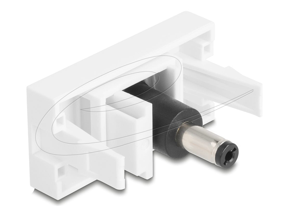 DELOCK Easy 45modul DC 5,5 x 2,5mm Buchse zu DC 5,5 x 2,1mm Stecker - Vorderansicht