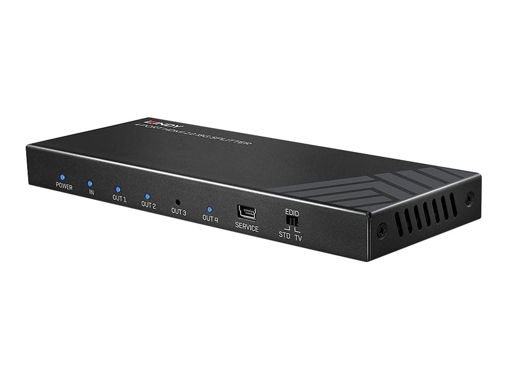 LINDY 4 Port HDMI 18G Splitter Vorderansicht
