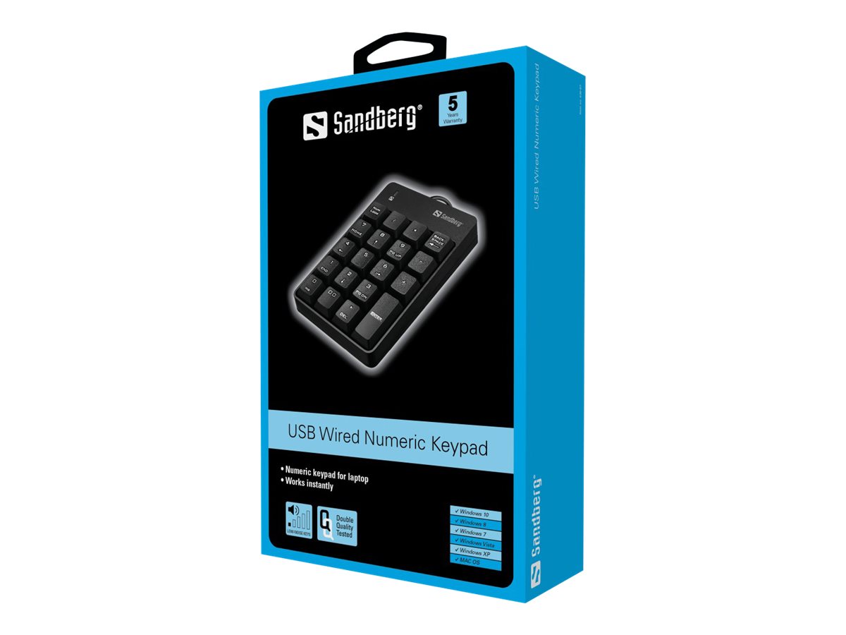 SANDBERG USB Wired Numeric Keypad Vorderansicht