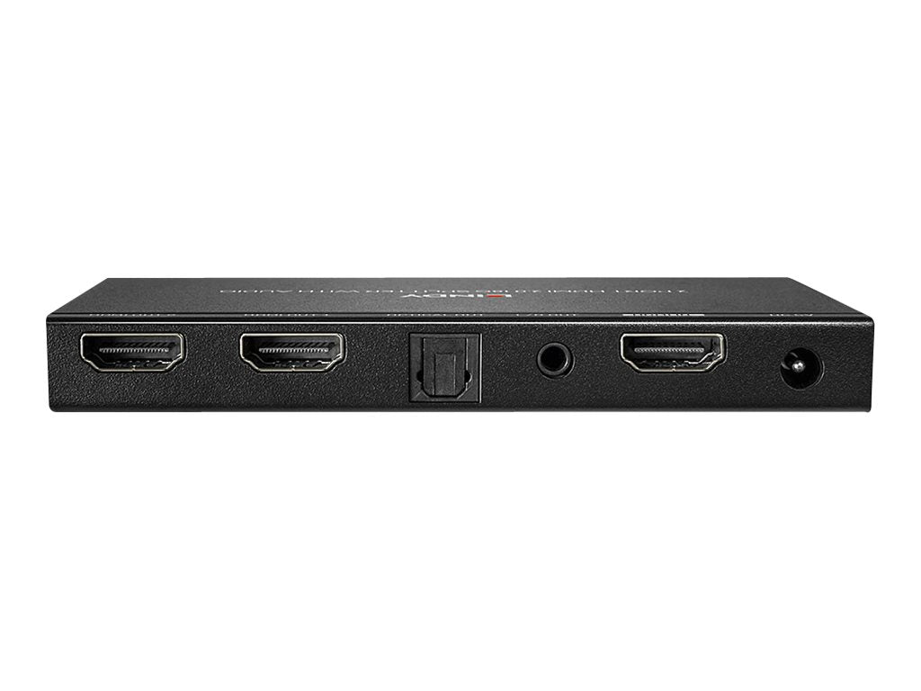 LINDY 2 Port HDMI 2.0 18G Splitter mit Audio - Vorderansicht