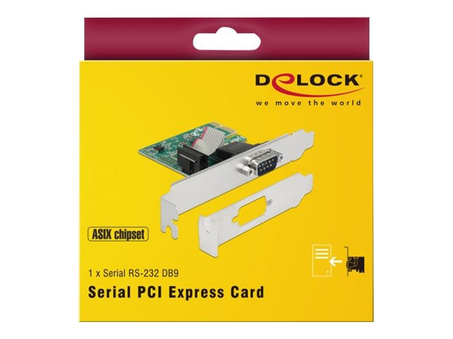 DELOCK PCI Express Karte zu 1 x Seriell RS-232 Verpackung
