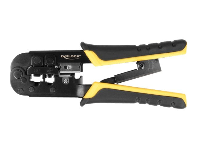 DELOCK Universelle Crimpzange mit Abisolierer für 8P RJ45 oder 6P RJ12/11 Stecker