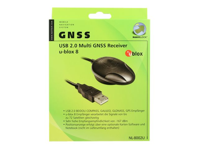 NAVILOCK DELOCK Navilock NL-8002U USB 2.0 Multi GNSS Empfänger Vorderansicht