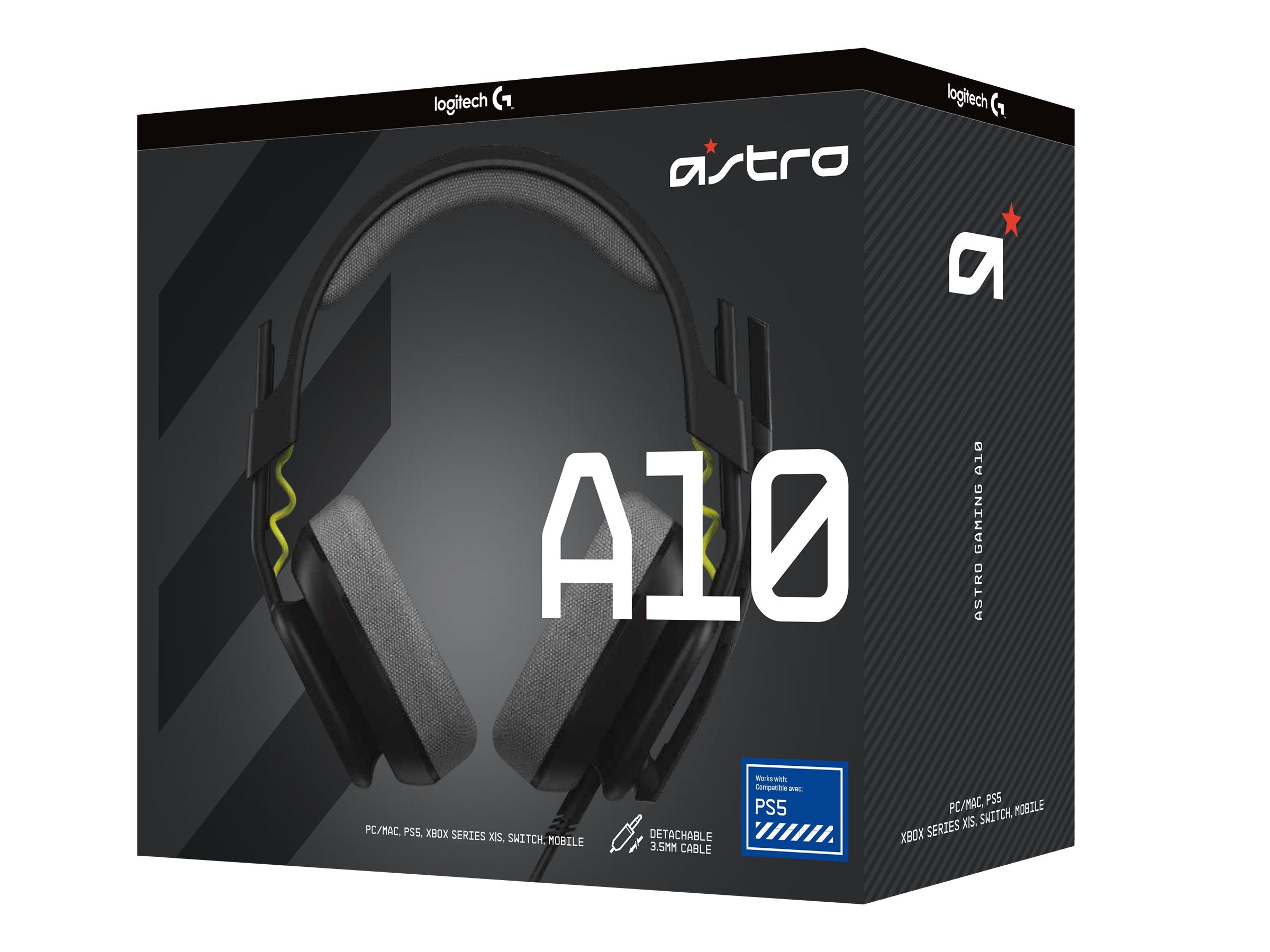 LOGITECH Astro Gaming A10 Gen 2 Headset seitliche Ansicht