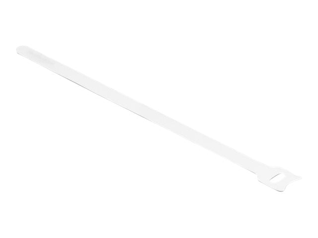 DELOCK Klett-Kabelbinder L 250 x B 12mm weiss Vorderansicht