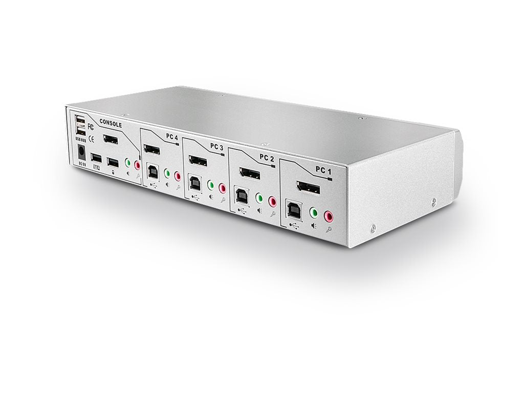 LINDY 4 Port DisplayPort 1.2 KVM Switch Pro Audio USB 2.0 - Verpackung