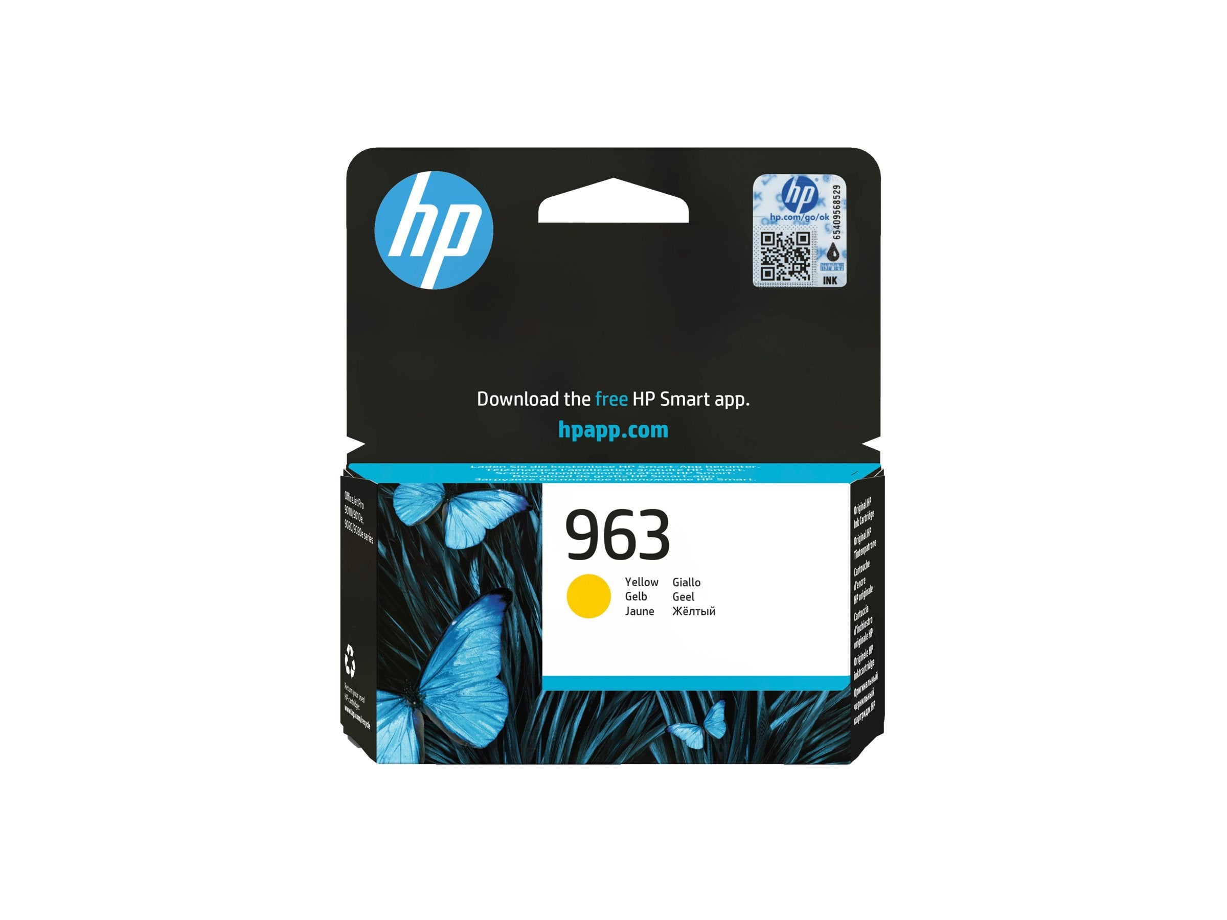 HP 963 Gelb Original Tintenpatrone Vorderansicht