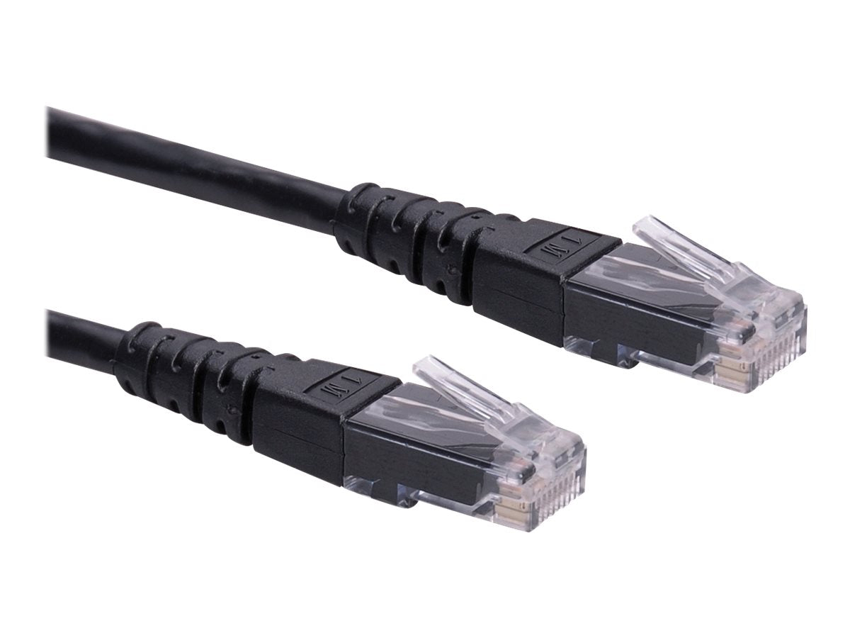 ROLINE Patchkabel Kat.6 Class E UTP schwarz 3m - Vorderansicht