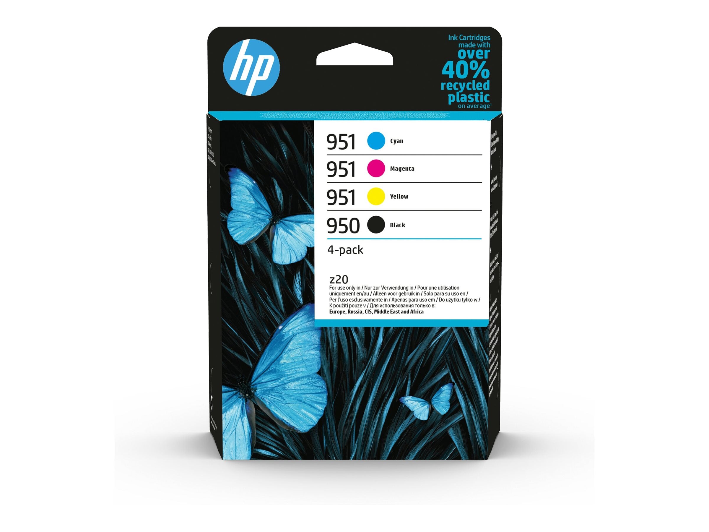 HP 950 Black 951 CMY Original Ink Cartridge 4-Pack Vorderansicht