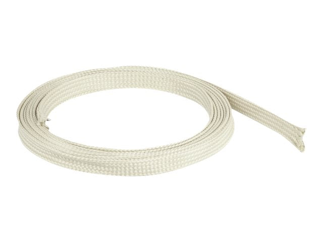 DELOCK Geflechtschlauch aus Nomex Fasern 2m x 10mm weiss - Vorderansicht