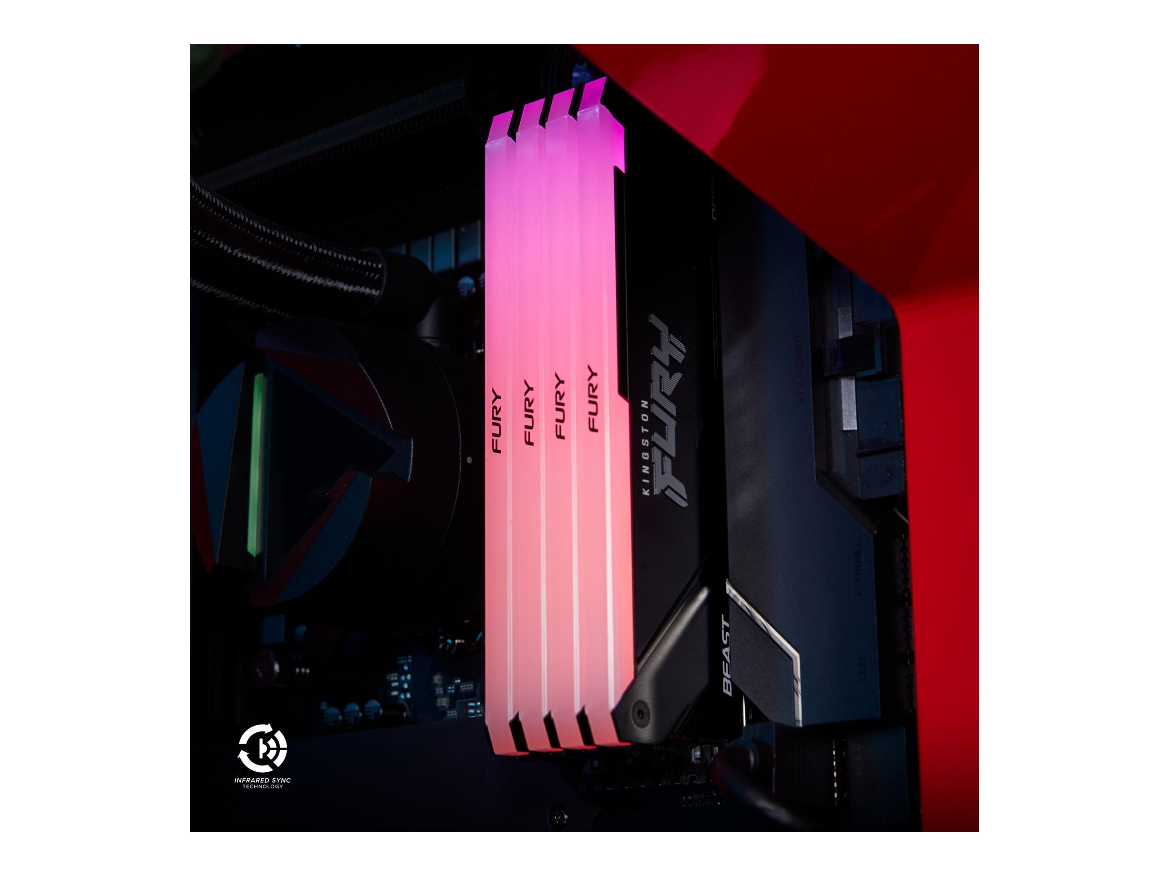 KINGSTON 64GB 3200MT/s DDR4 CL16 DIMM Kit of 2 FURY Beast RGB RGB-Beleuchtung