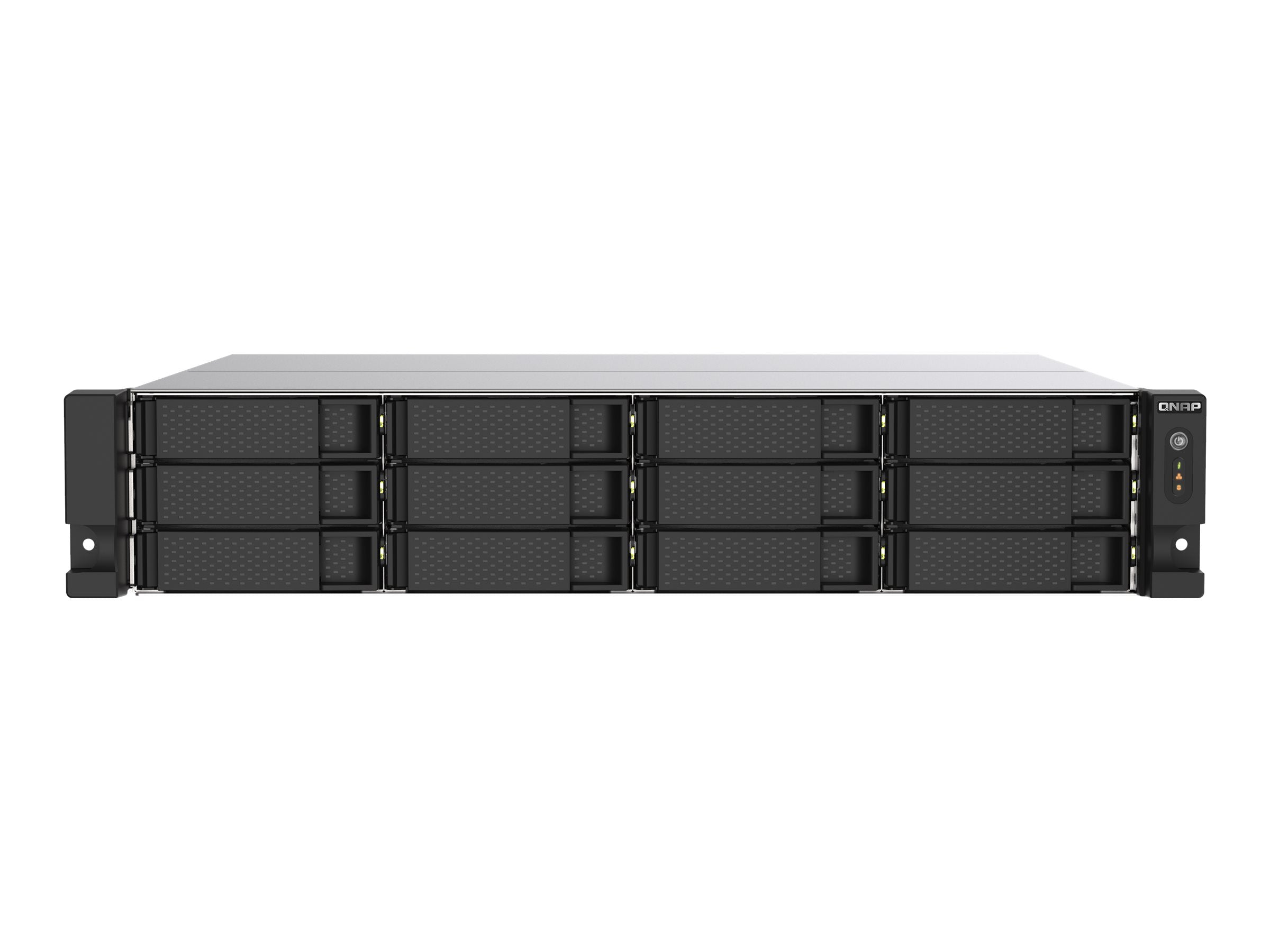 QNAP 12-Bay-Rackmontage-NAS Vorderansicht