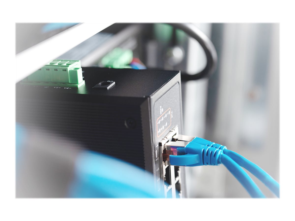 DIGITUS 7-Port Gigabit PoE+ Switch DN-651113 Rückansicht