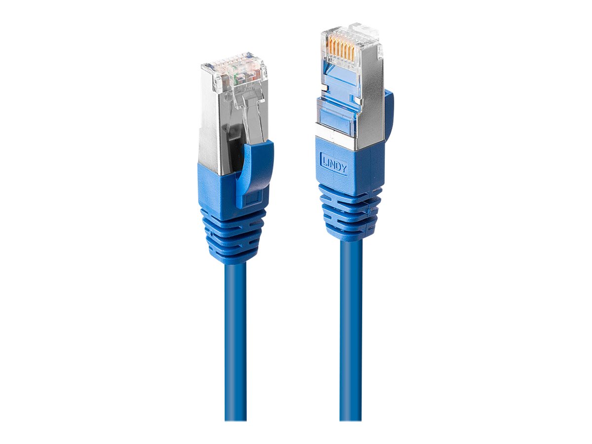 LINDY S/FTP Cat.6 Kabel blau 0,5m Vorderansicht