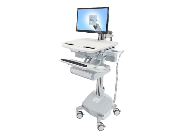 Vorderansicht des ERGOTRON StyleView Wagens mit LCD-Arm