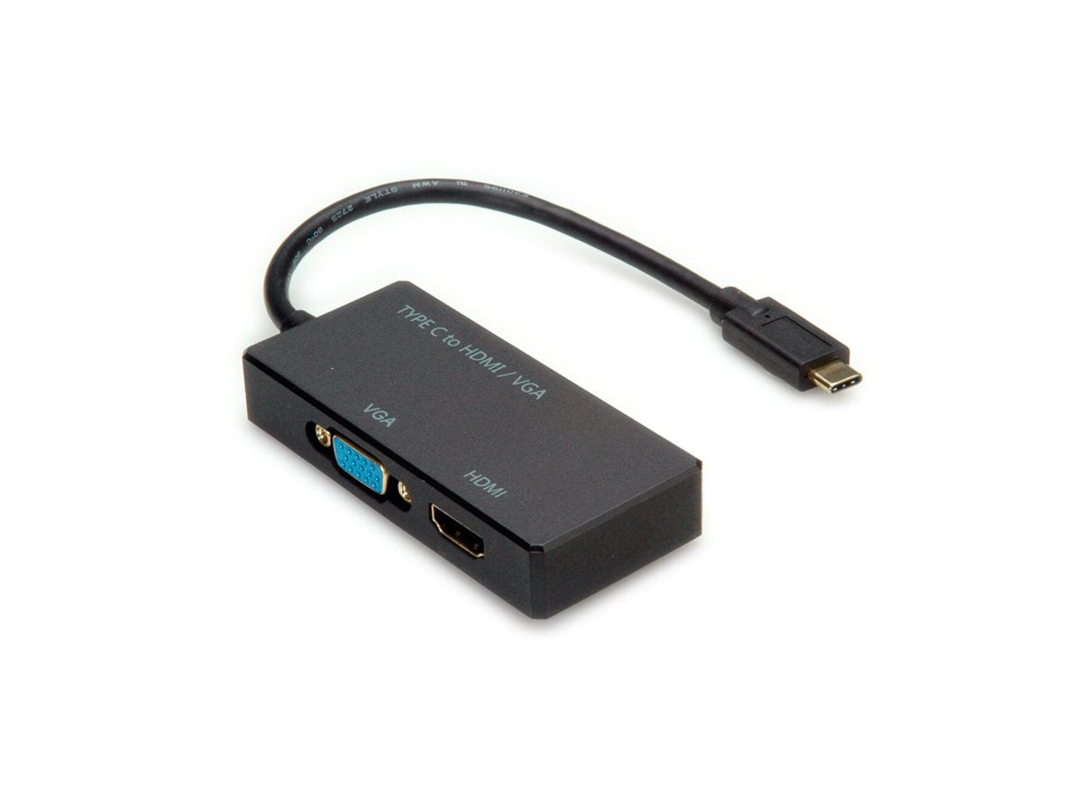 VALUE Display Adapter USB Typ C - VGA / HDMI Verpackung
