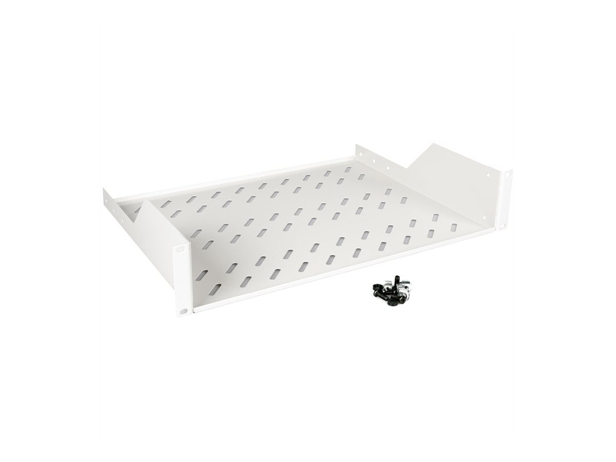 ROLINE Fachboden 48,26cm 19Zoll 2 HE 350 T 25kg Tragkraft grau - Montageansicht