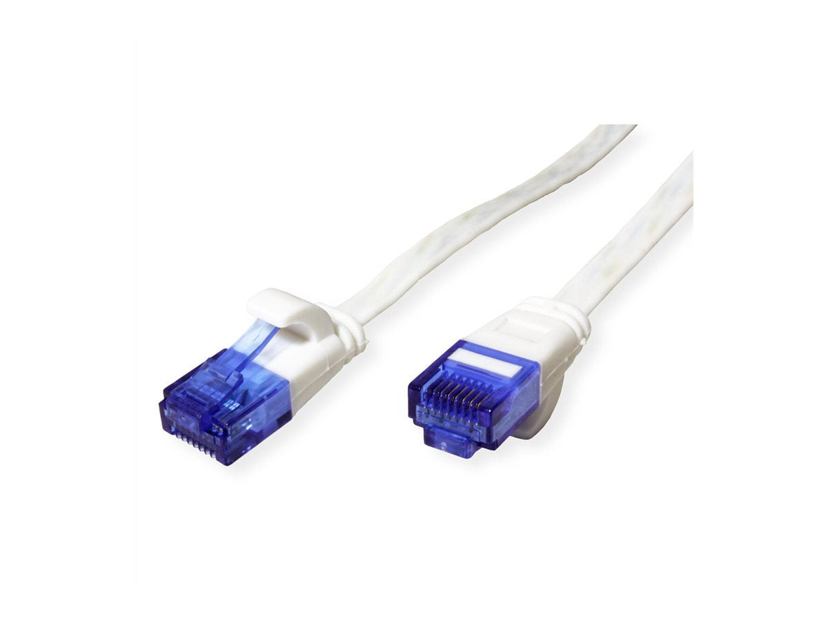 VALUE Patchkabel Kat.6A Class EA UTP extra-flach weiss 3m - Vorderansicht