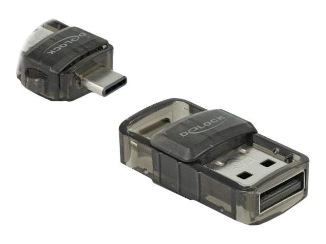 DELOCK USB 2.0 Bluetooth 4.0 Adapter 2 in 1 USB Type-C oder Typ-A Vorderansicht