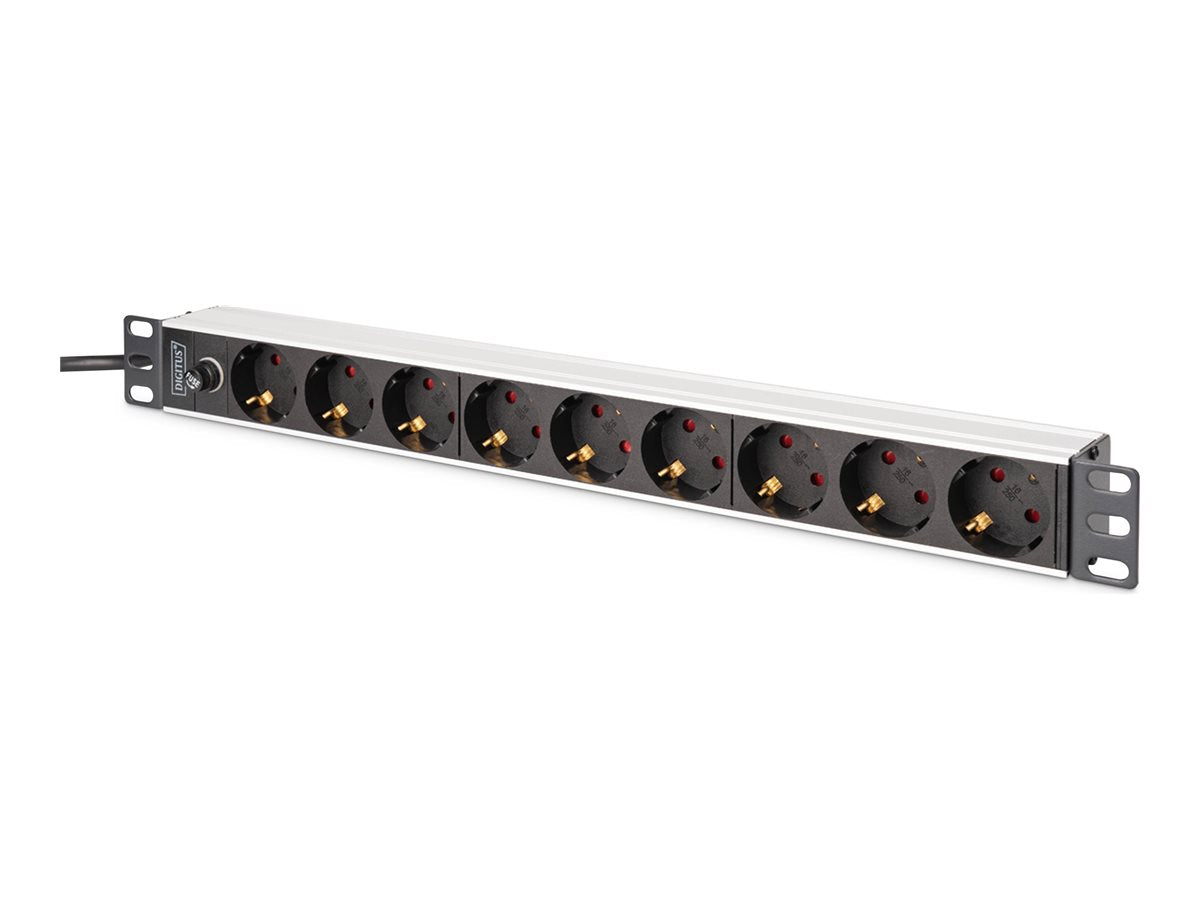 DIGITUS 1U Alu PDU rackmount Vorderansicht