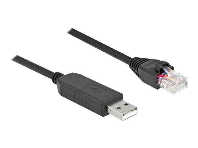 DELOCK Serielles Anschlusskabel USB 2.0 Typ-A zu RS-232 RJ45 2m Vorderansicht