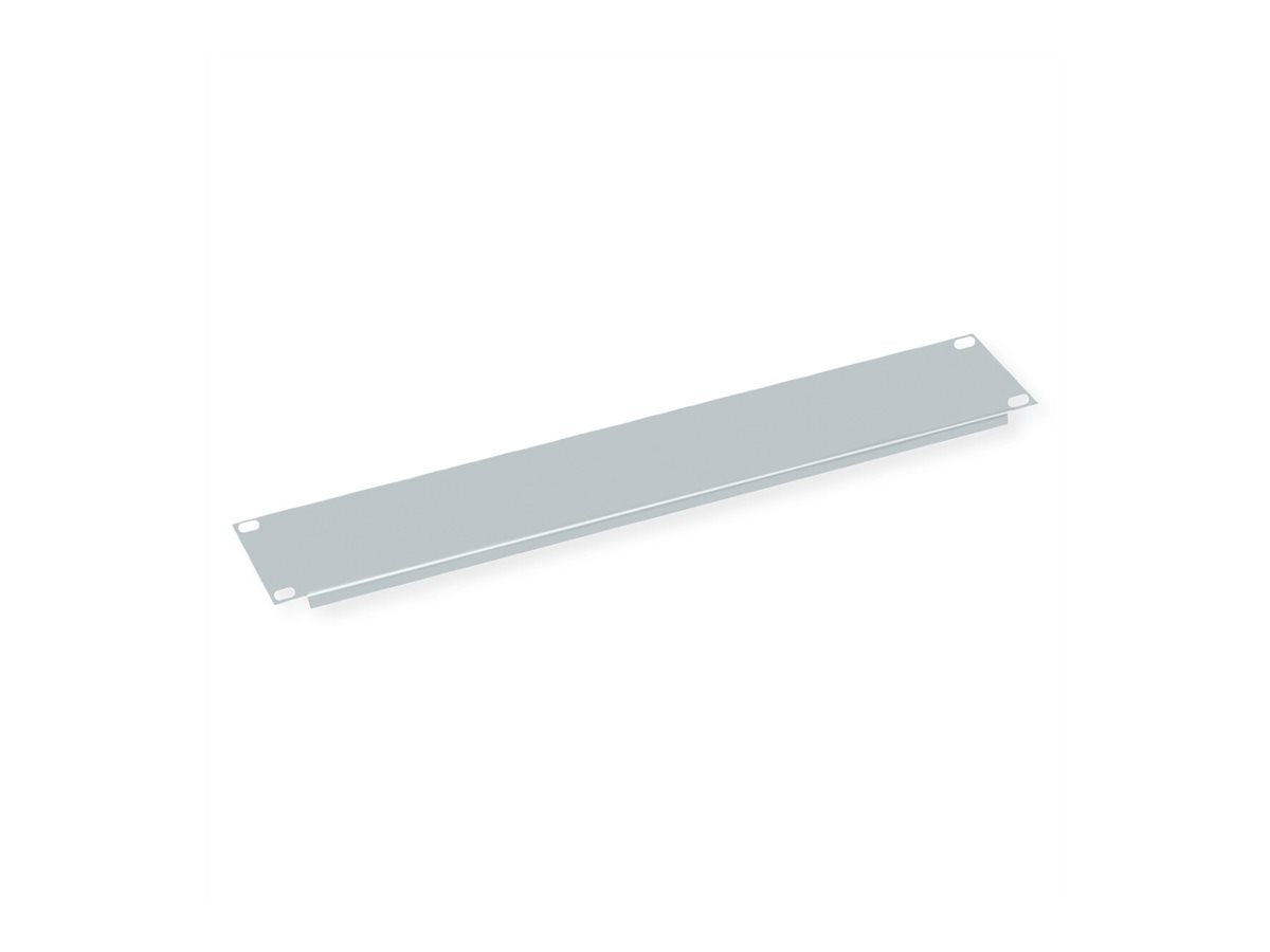 VALUE 48,26cm 19Zoll-Blindplatte 2 HE grau - Vorderansicht