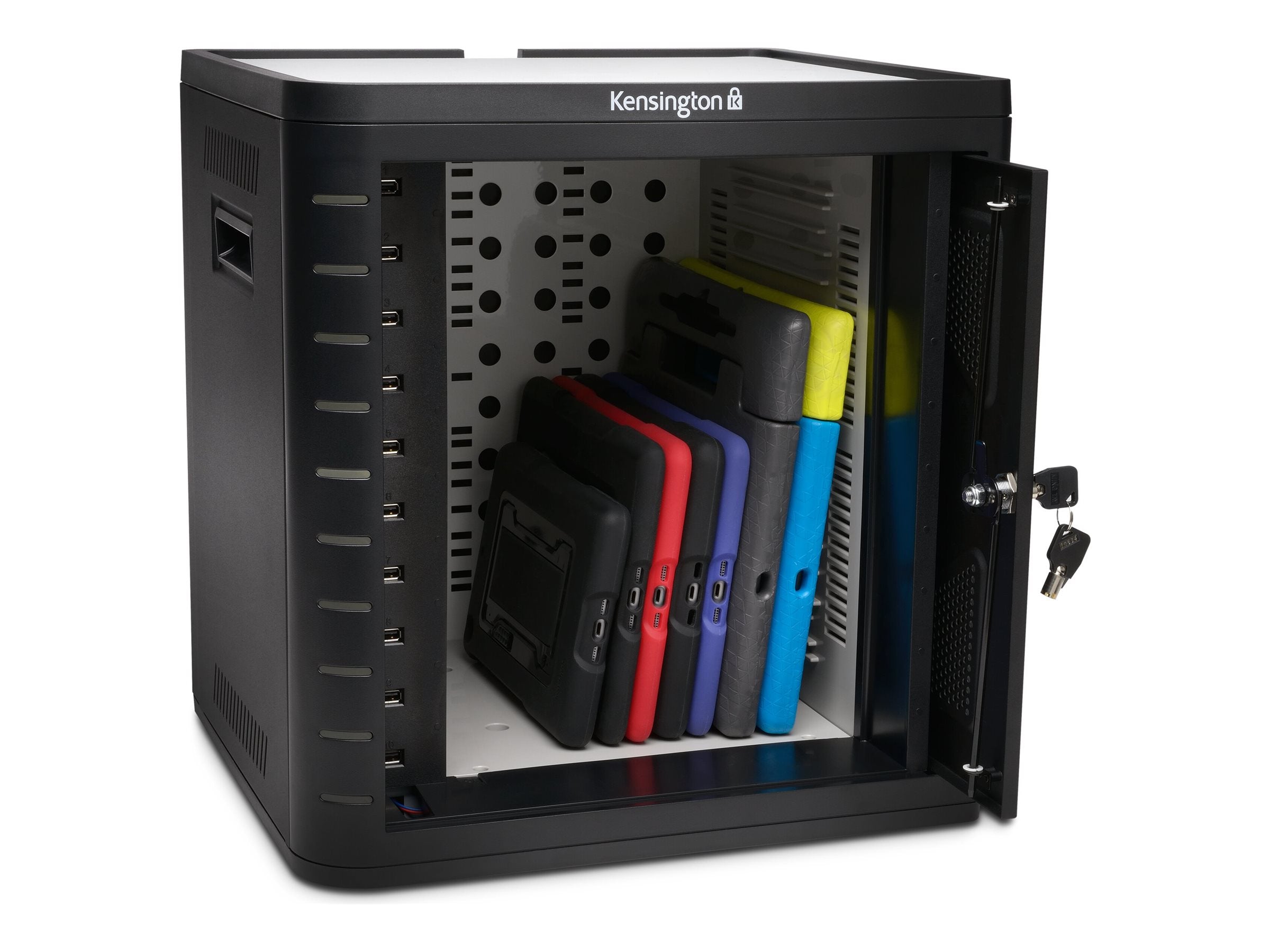 KENSINGTON Charge and Sync Universal Cabinet für 10 Tablet - Vorderansicht