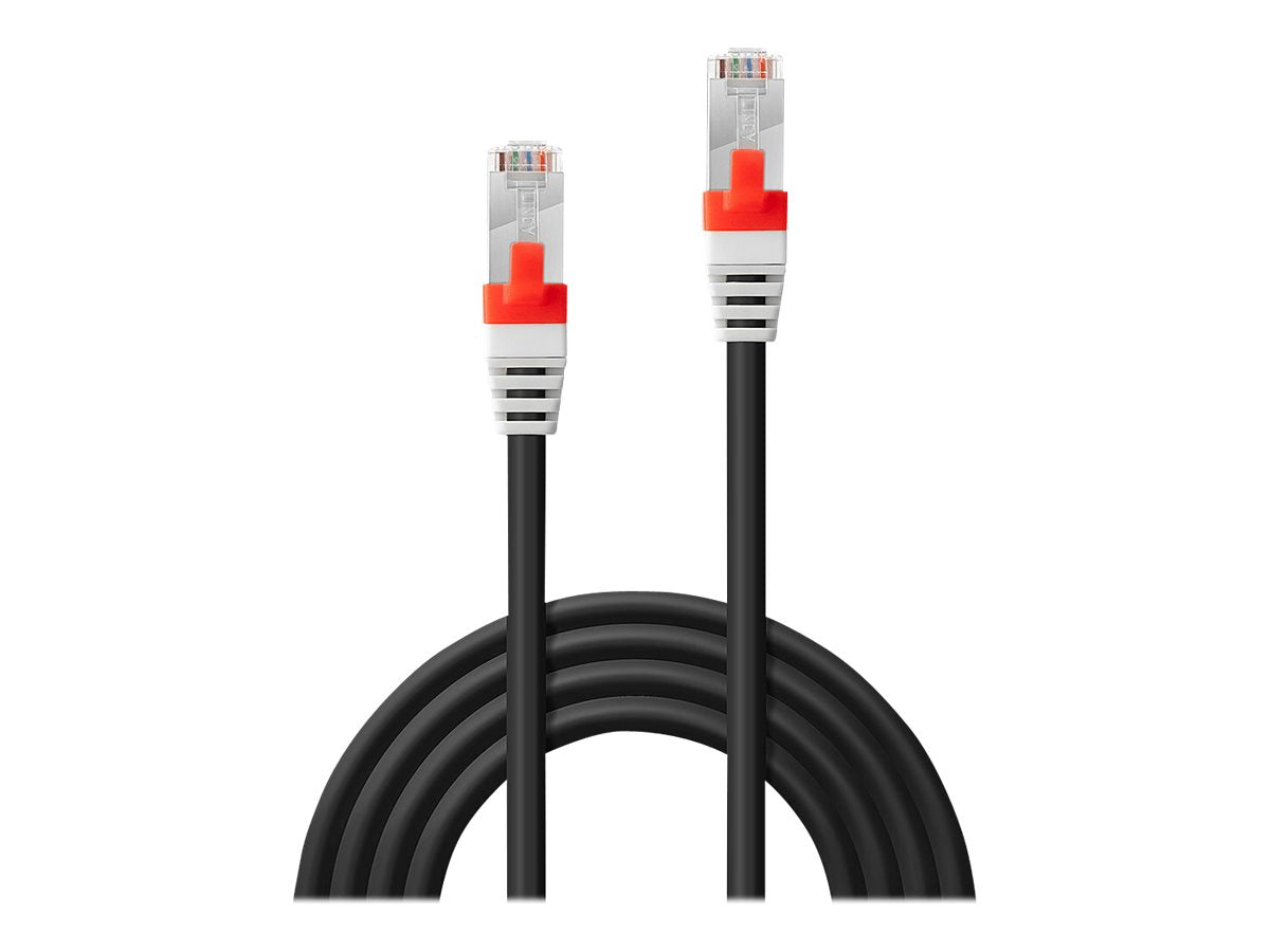 LINDY SSTP Cat.6A Kabel schwarz 3,0m LSOH - Vorderansicht