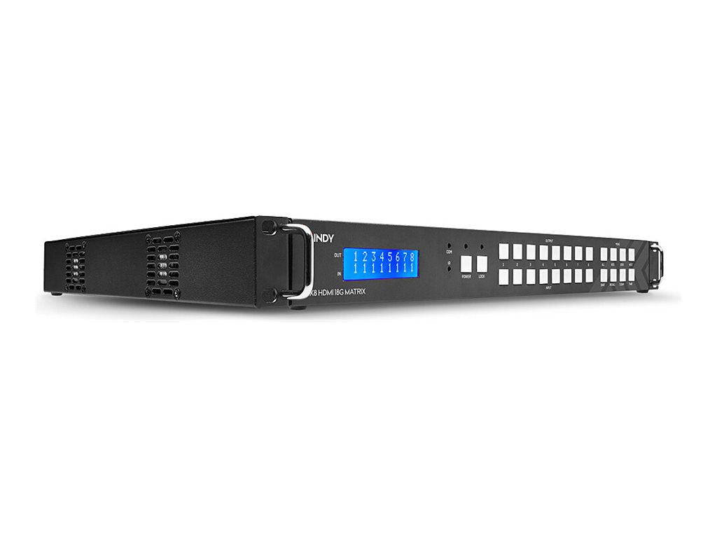 LINDY 8x8 HDMI 18G Matrix mit Video Wall Scaling in Anwendung