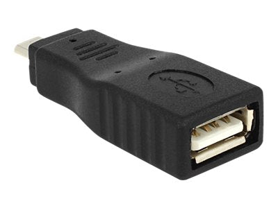 DELOCK Adapter USB micro-B St/ USB A Bu full covered OTG - Vorderansicht