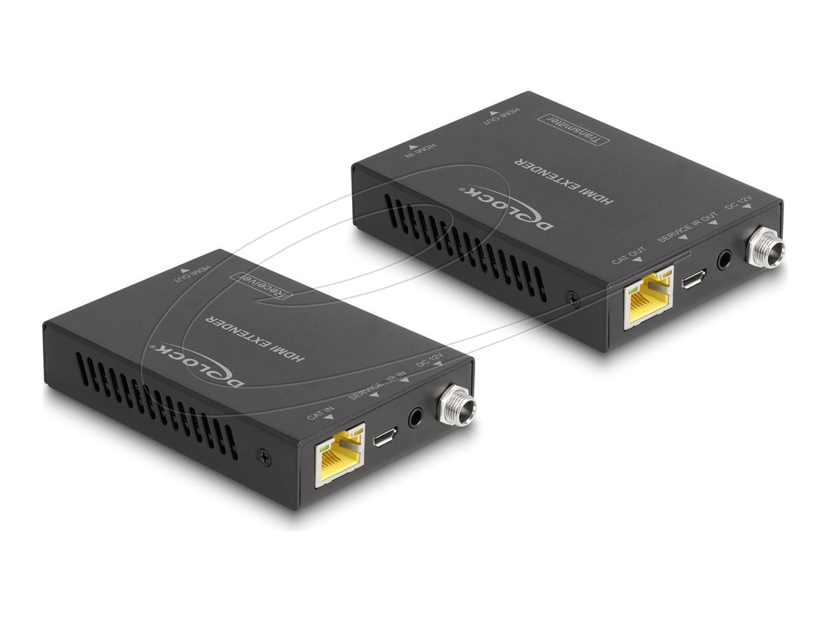 DELOCK HDMI Extender Set über Cat.6 Kabel 4K 60 Hz 50m - Vorderansicht