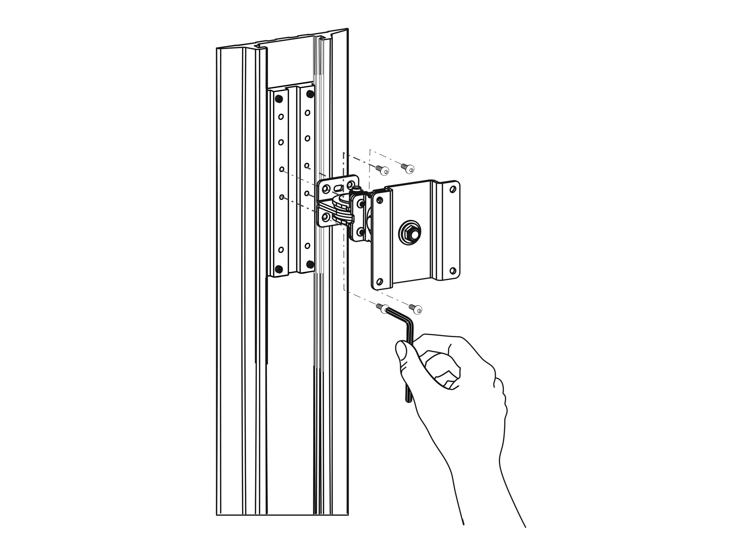 Verpackung des ERGOTRON Montagesatz LCD Arm ALU Profilschiene (vertikal)