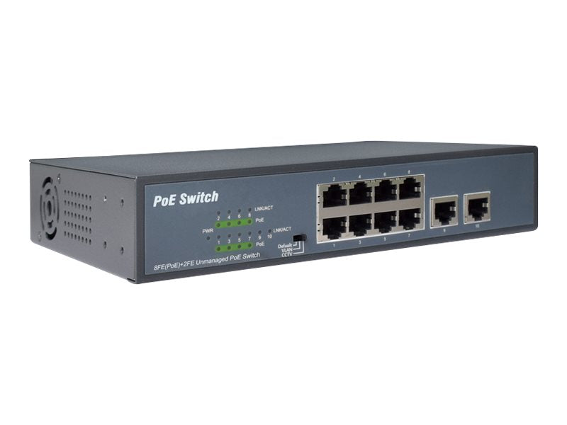 DIGITUS 8-Port Fast Ethernet PoE-Switch Vorderansicht