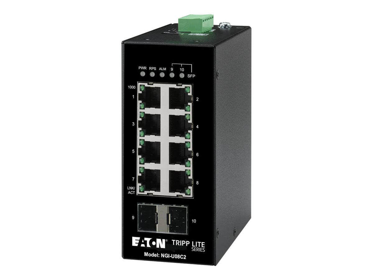EATON TRIPPLITE 8-Port Unmanaged Industrial Gigabit Ethernet Switch Vorderansicht