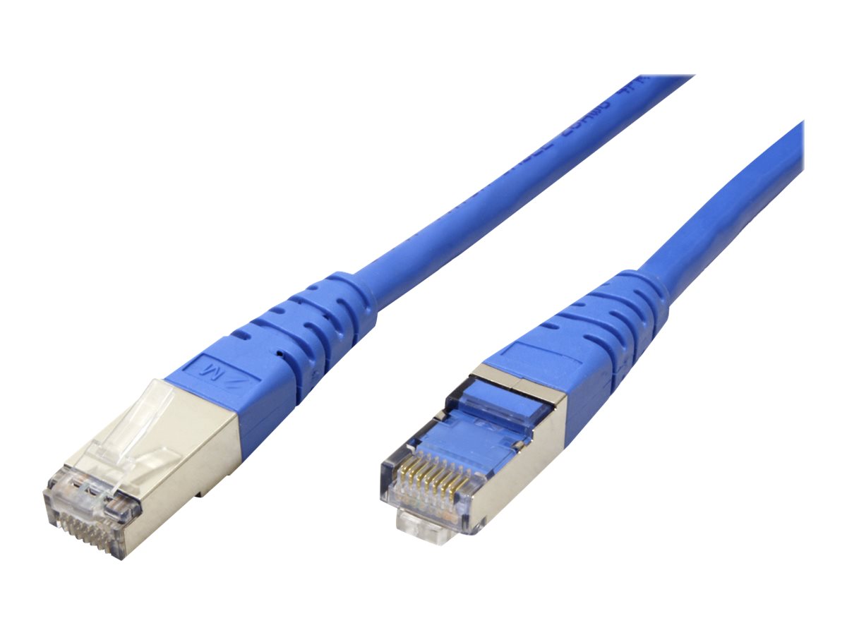 ROLINE Patchkabel Kat.6 Class E S/FTP PiMF blau 0,5m Verpackung