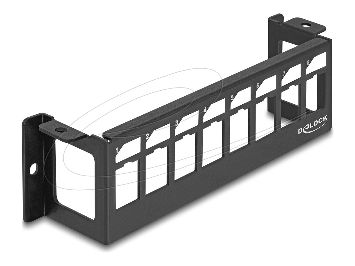 DELOCK Keystone Halterung 8 Port Panel Vorderansicht