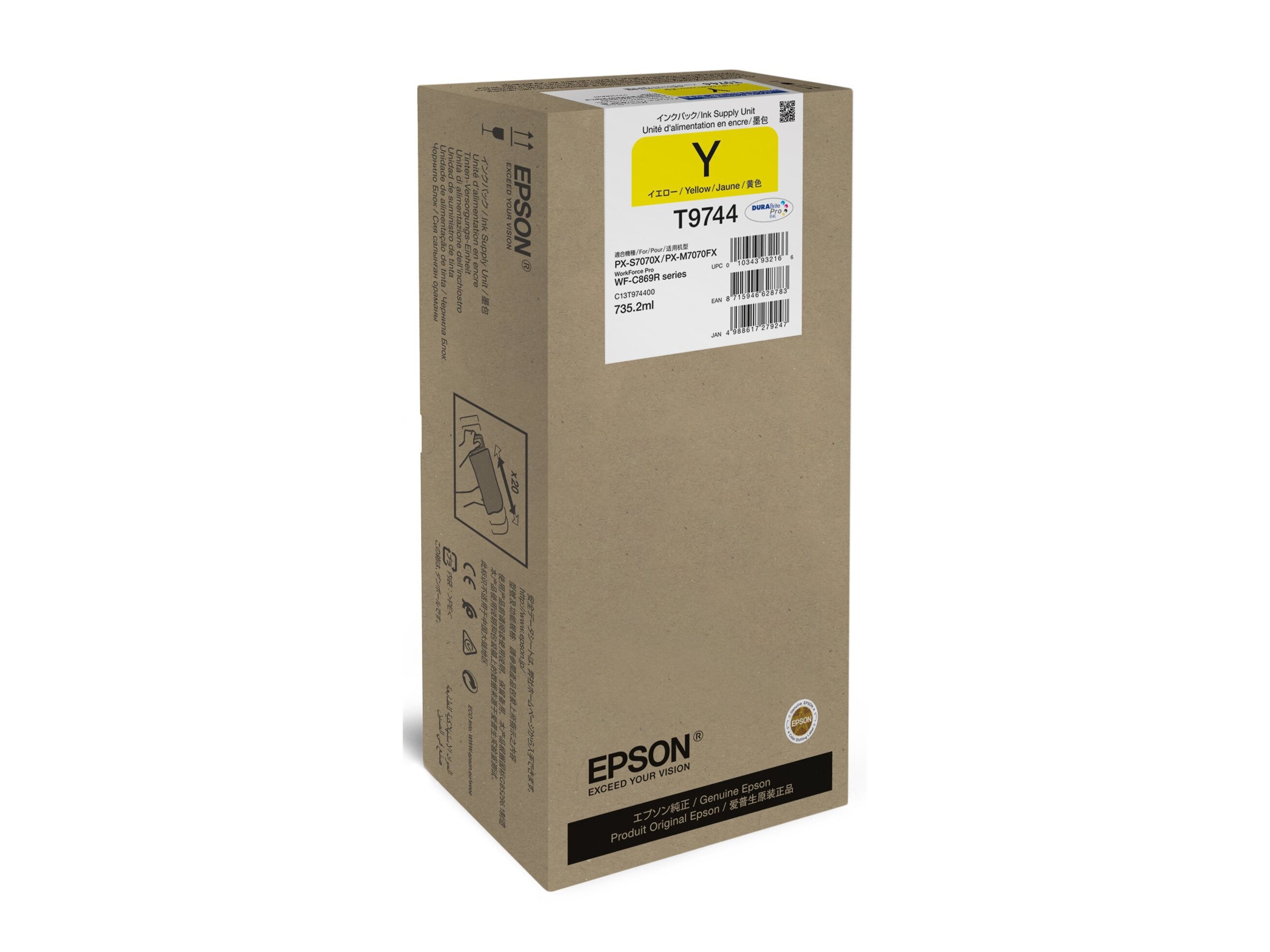 EPSON 1LB WF-C869R Ink Pack XXL Yellow Vorderansicht