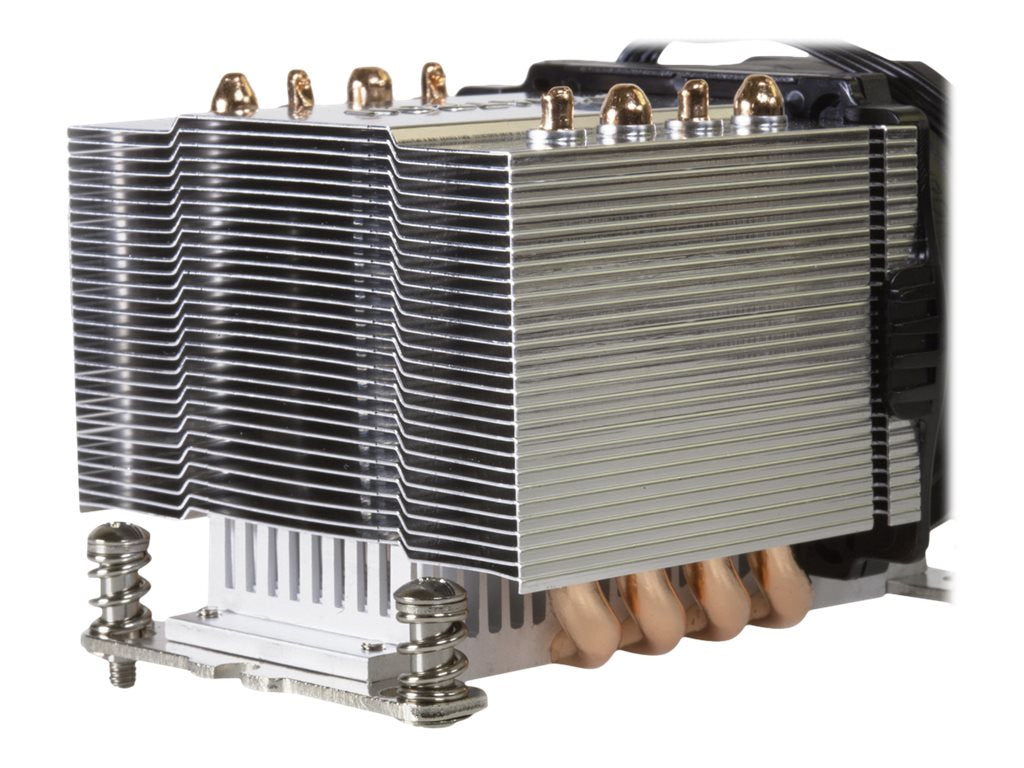 DYNATRON A24 AMD AM4 AM5 Kuehler 2U Aluminium-Lamellenstapel mit Heatpipes direkter CPU-Kontakt aktiv mit PWM bis zu 155W