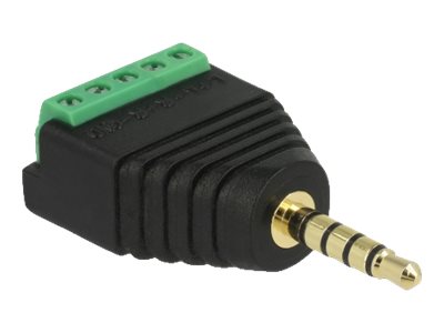 DELOCK Adapter Klinkenstecker 3,5mm zu Terminalblock 5 Pin - Vorderansicht