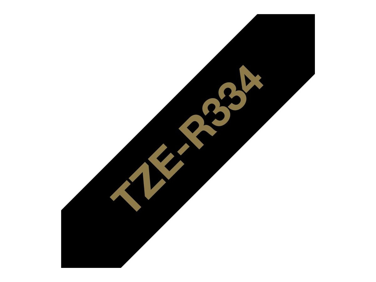 BROTHER P-Touch 12mm black/gold ribbon tape Verpackung