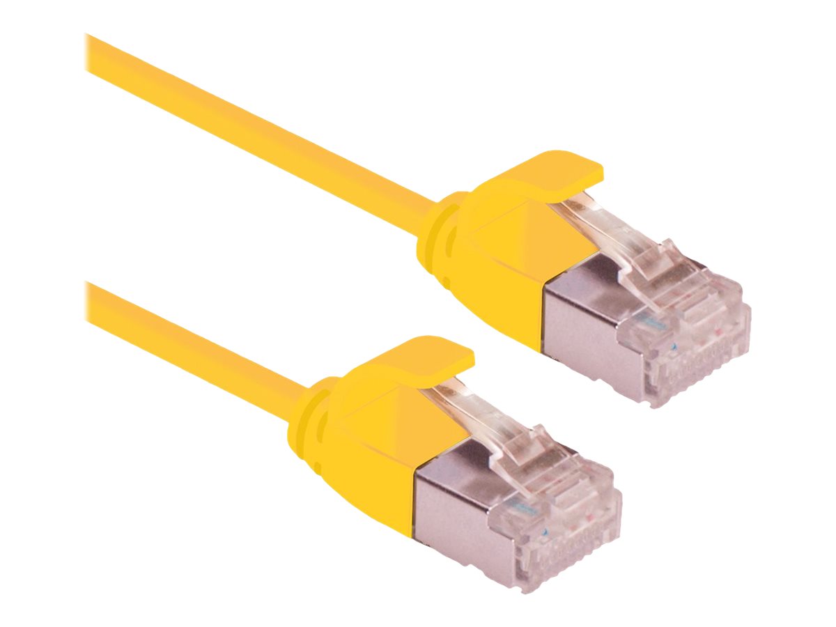 ROLINE GREEN U/FTP Patchkabel Kat.6A Class EA LSOH slim gelb 3m - Vorderansicht