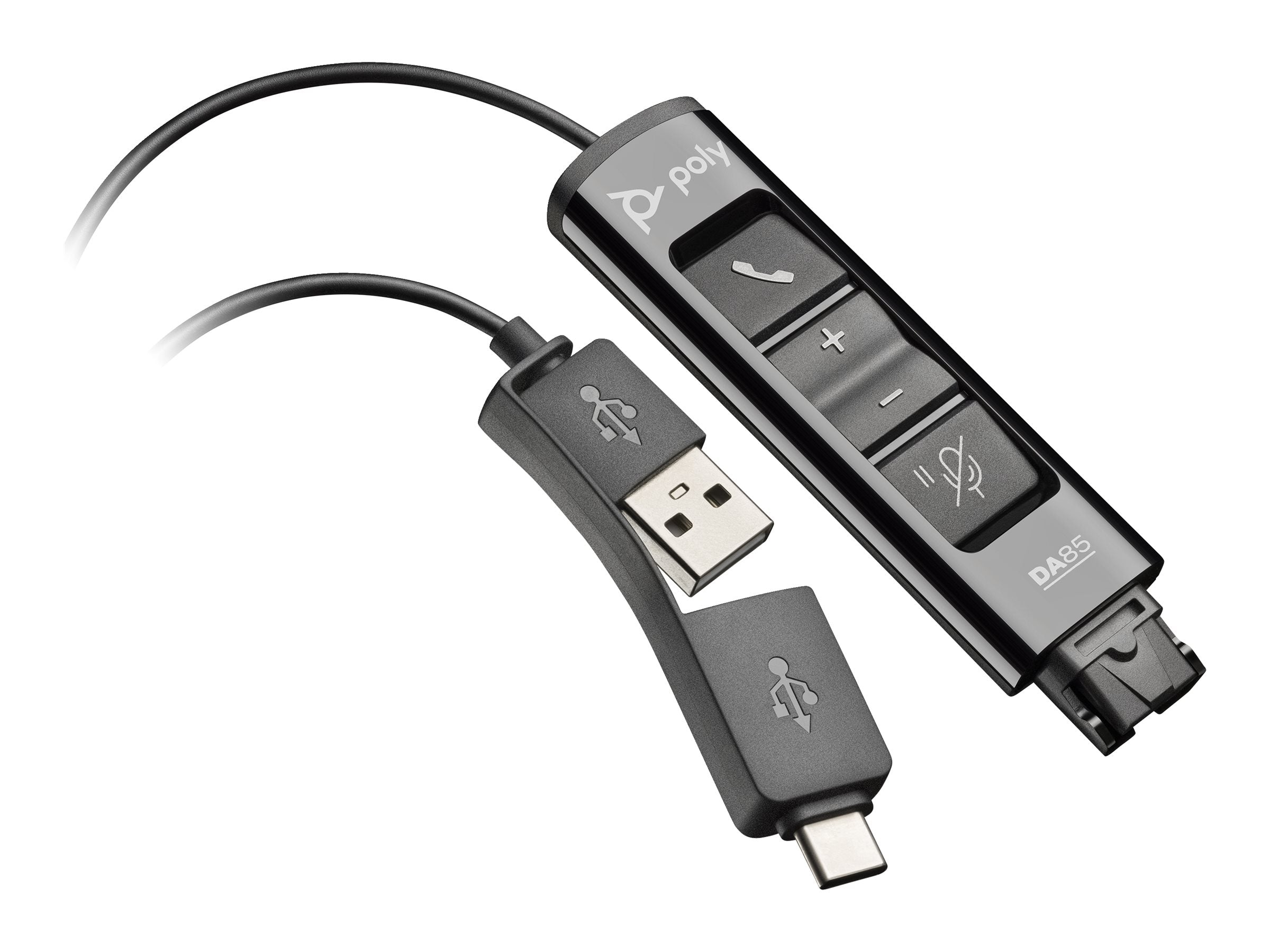 HP Poly DA85 USB to QD Adapter Vorderansicht
