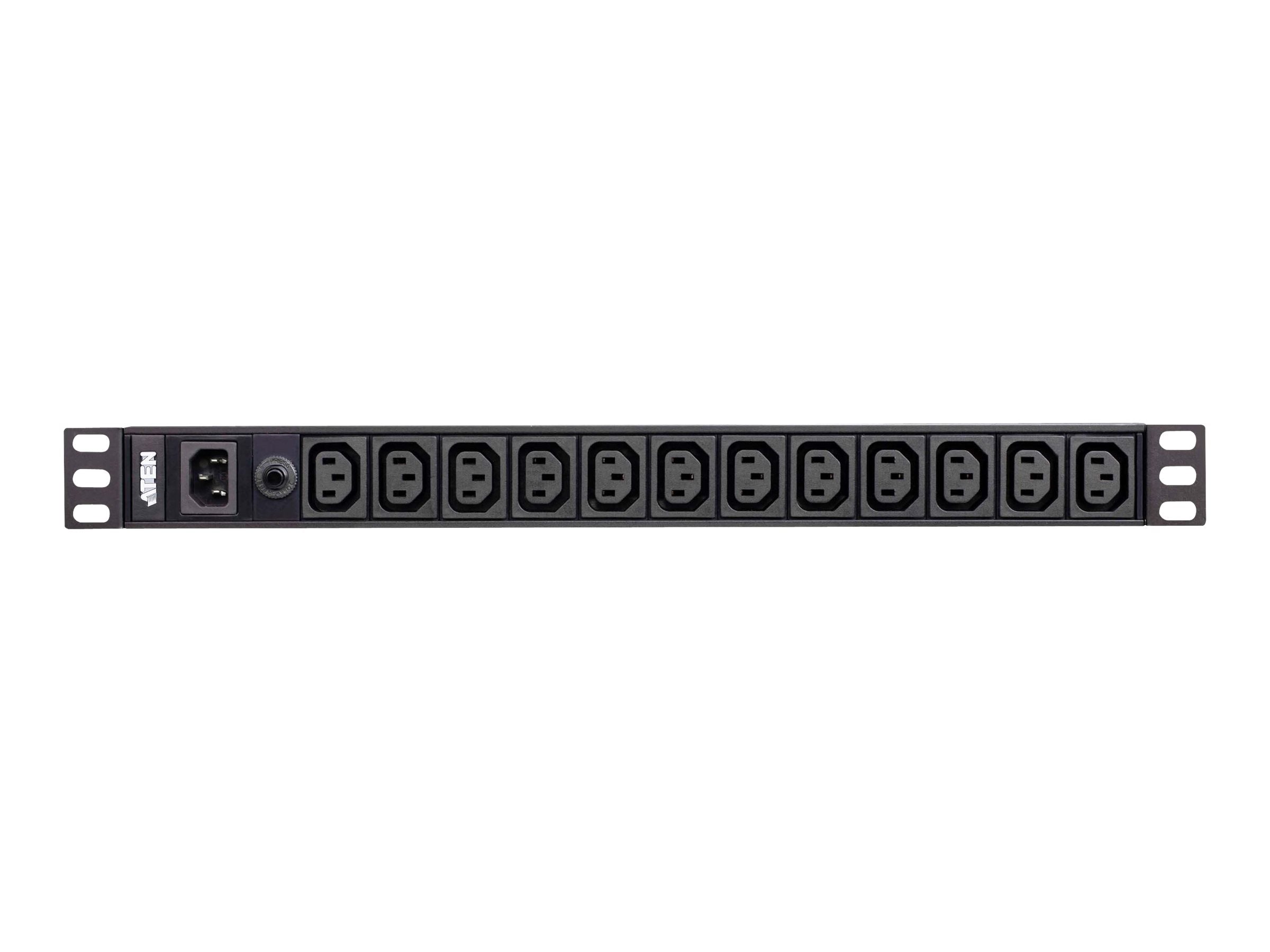 ATEN PE0112G 1U 10A 12-Port Basic PDU Vorderansicht