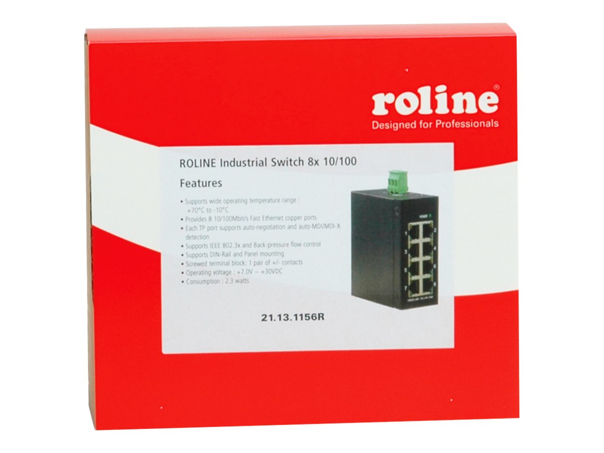 ROLINE Industrie Switch 8x RJ-45 unmanaged Verpackung