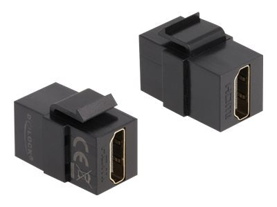 DELOCK Keystone Modul HDMI Buchse zu HDMI Buchse schwarz - Vorderansicht