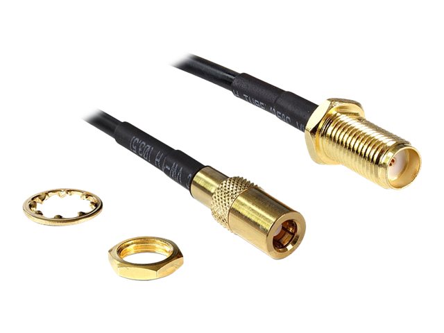 DELOCK HF SMA Bu z. Einbau >SMB St 200mm Kabel - Vorderansicht
