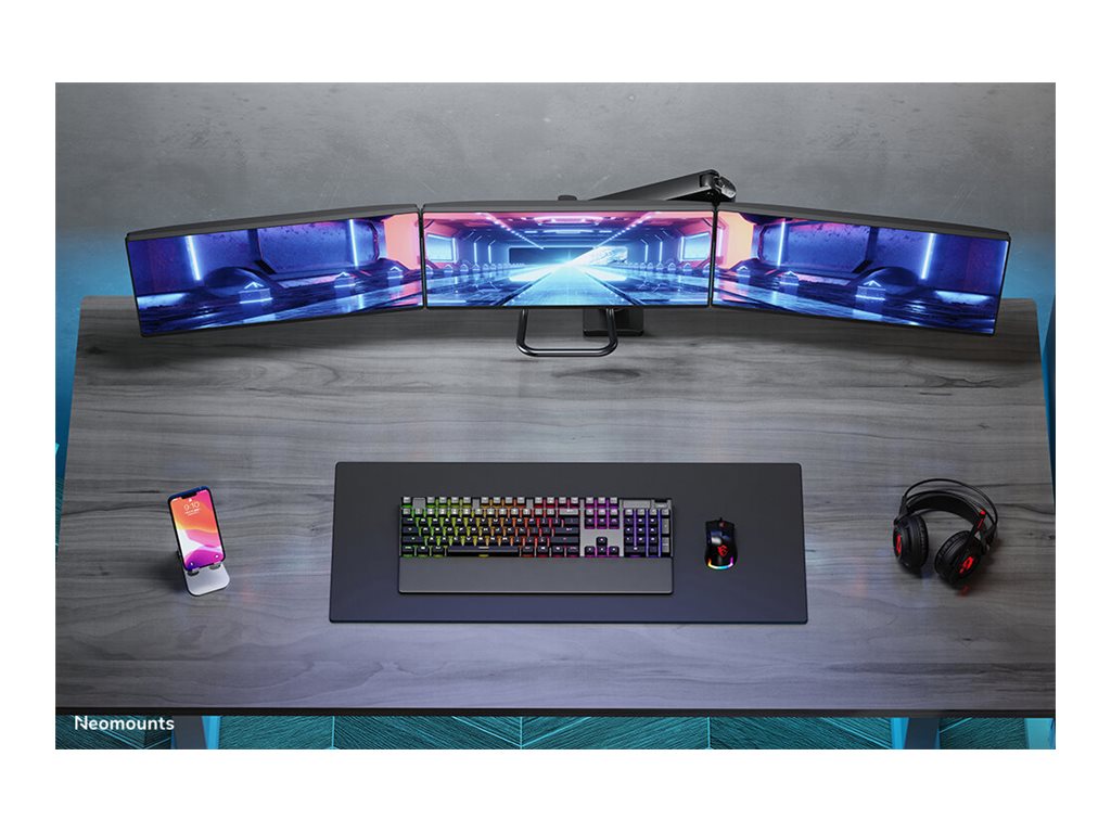 NEOMOUNTS Monitor Triple-Deskmount NM-D775DX3BLACK Montageansicht