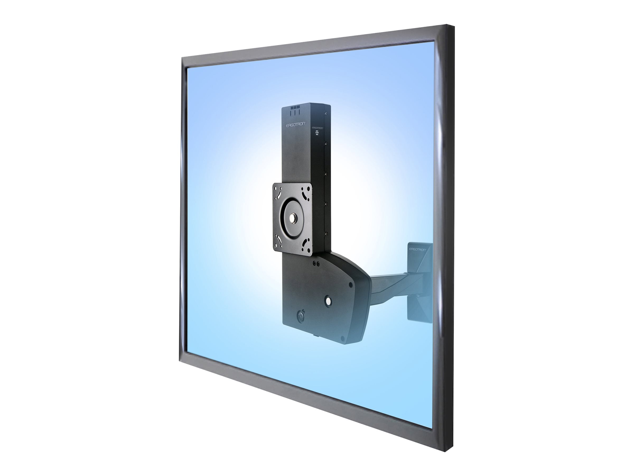 Vorderansicht der ERGOTRON Glide Wall Mount LD-X schwarz bis 42 Zoll