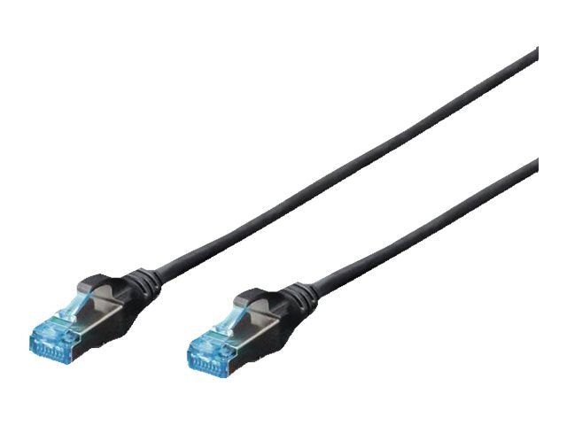DIGITUS CAT 5e SF-UTP Patchkabel 0,5 m Schwarz - Vorderansicht