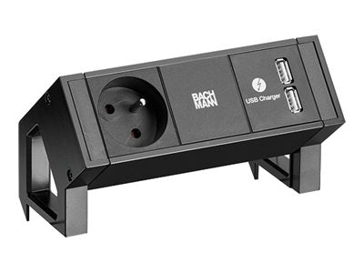 BACHMANN DESK2 1xUTE 1xUSB Charger Vorderansicht